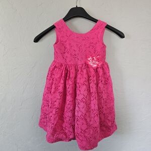 Blueberi Boulevard Girls Flower Pink Dress 3T